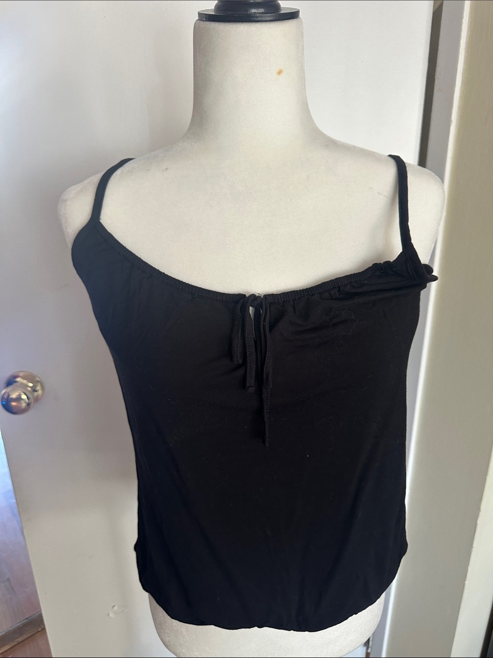 Old Navy Black Spaghetti Strap Cami with Front Tie